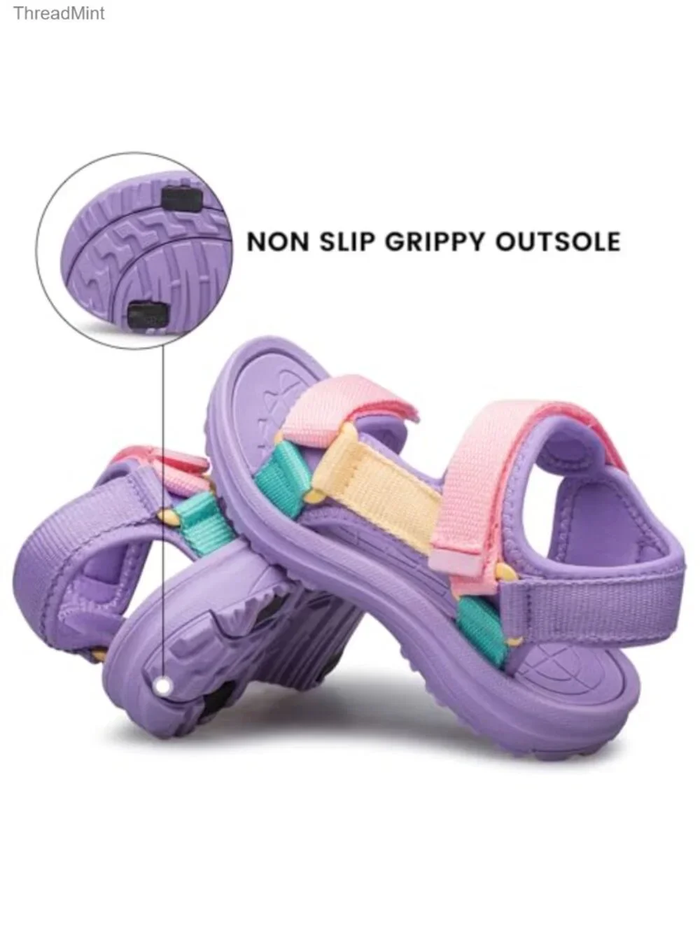 Kids Athletic Sandals Adjustable Double Strap Open Toe Water Friendly